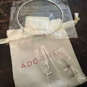 Adornia Silver Earrings and Bracelet Set